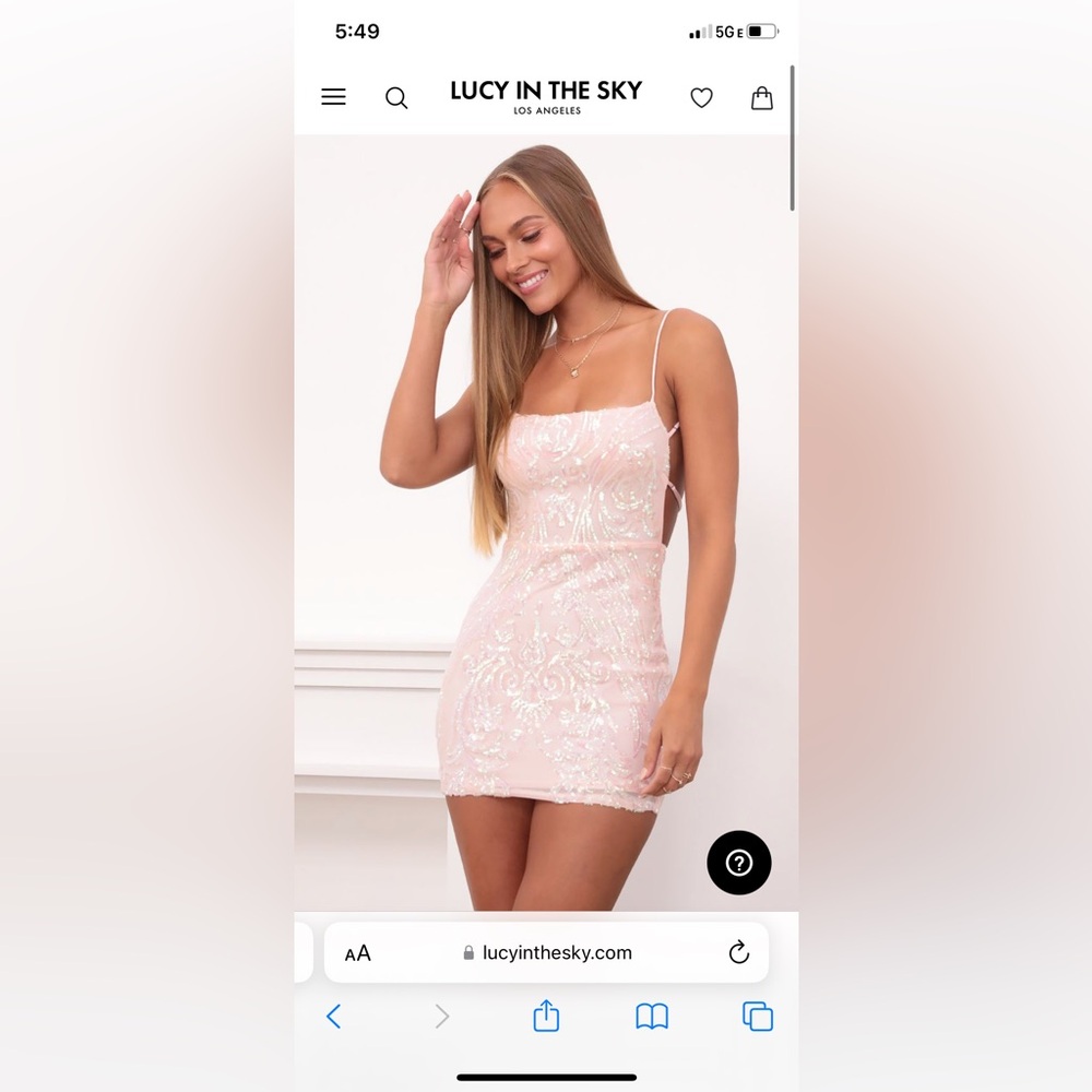 Iridescent pink Lucy In The Sky dress NEVER WORN
